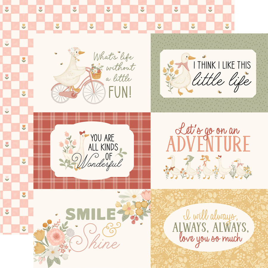Silly Goose: 6x4 Journaling Cards 12x12 Patterned Paper