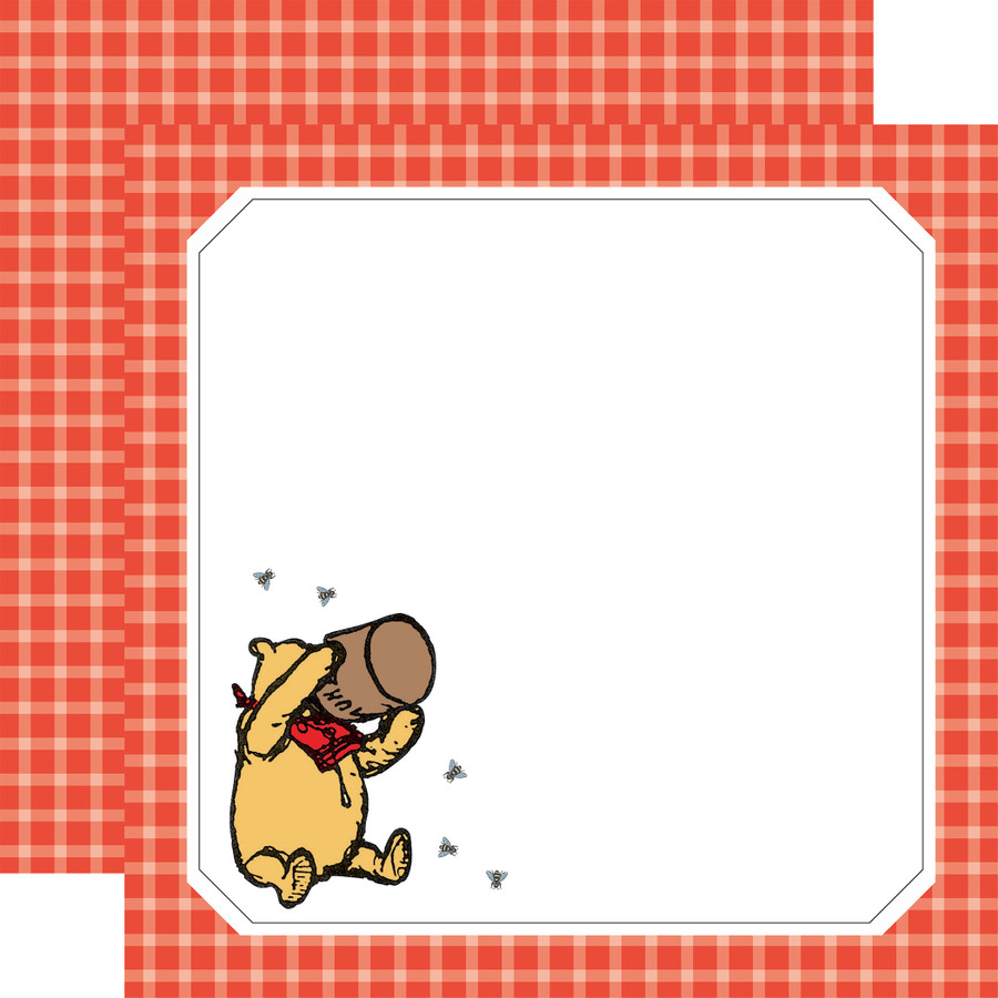 Winnie The Pooh Page Frames: Honey Pot Page Frame 12x12 Patterned Paper