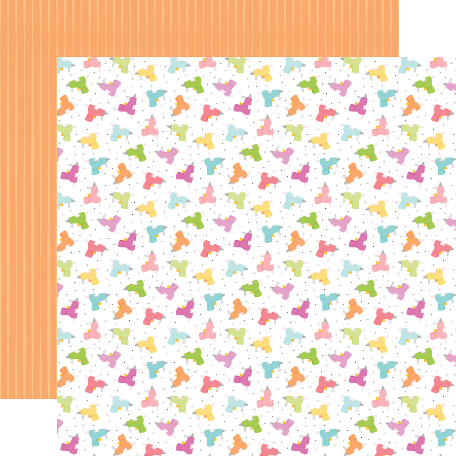 Craft Room: Hot Glue Guns 12x12 Patterned Paper