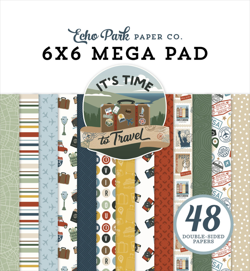 It's Time To Travel Cardmakers 6X6 Mega Pad