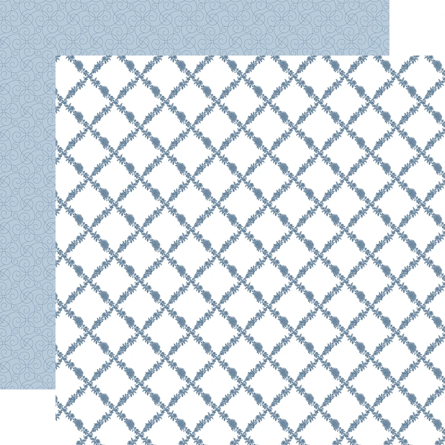 Save The Date: Lattice Floral 12x12 Patterned Paper