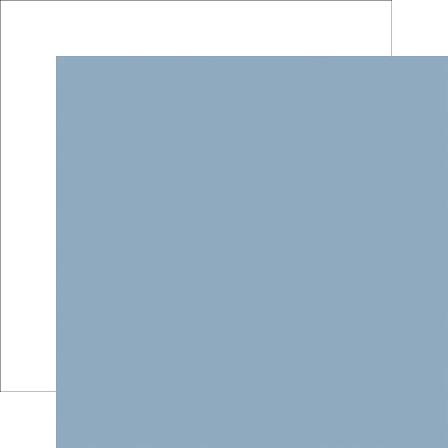 Save The Date: Md. Blue / White 12x12 Coordinating Solid Paper
