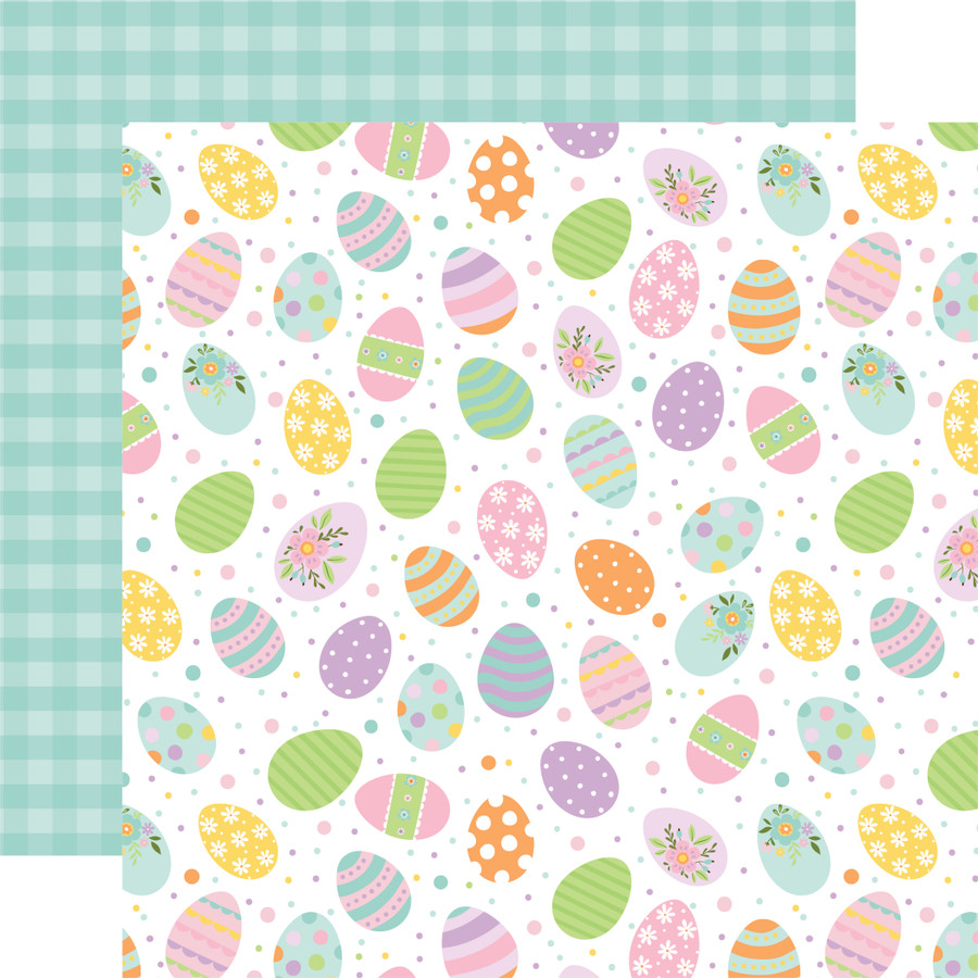 Welcome Easter: Painted Eggs 12x12 Patterned Paper