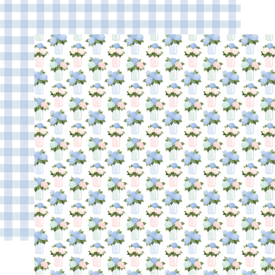 Flower Shoppe: Flowers In Vases 12x12 Patterned Paper