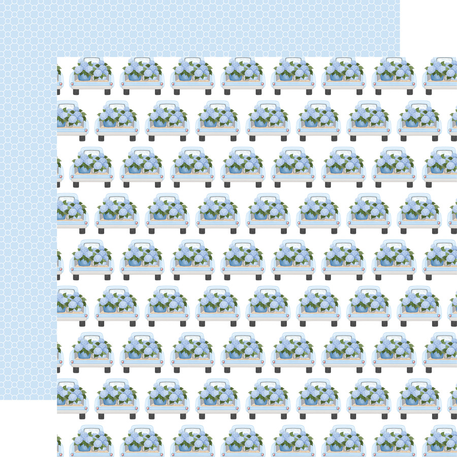 Flower Shoppe: Thick Of Hydrangeas 12x12 Patterned Paper