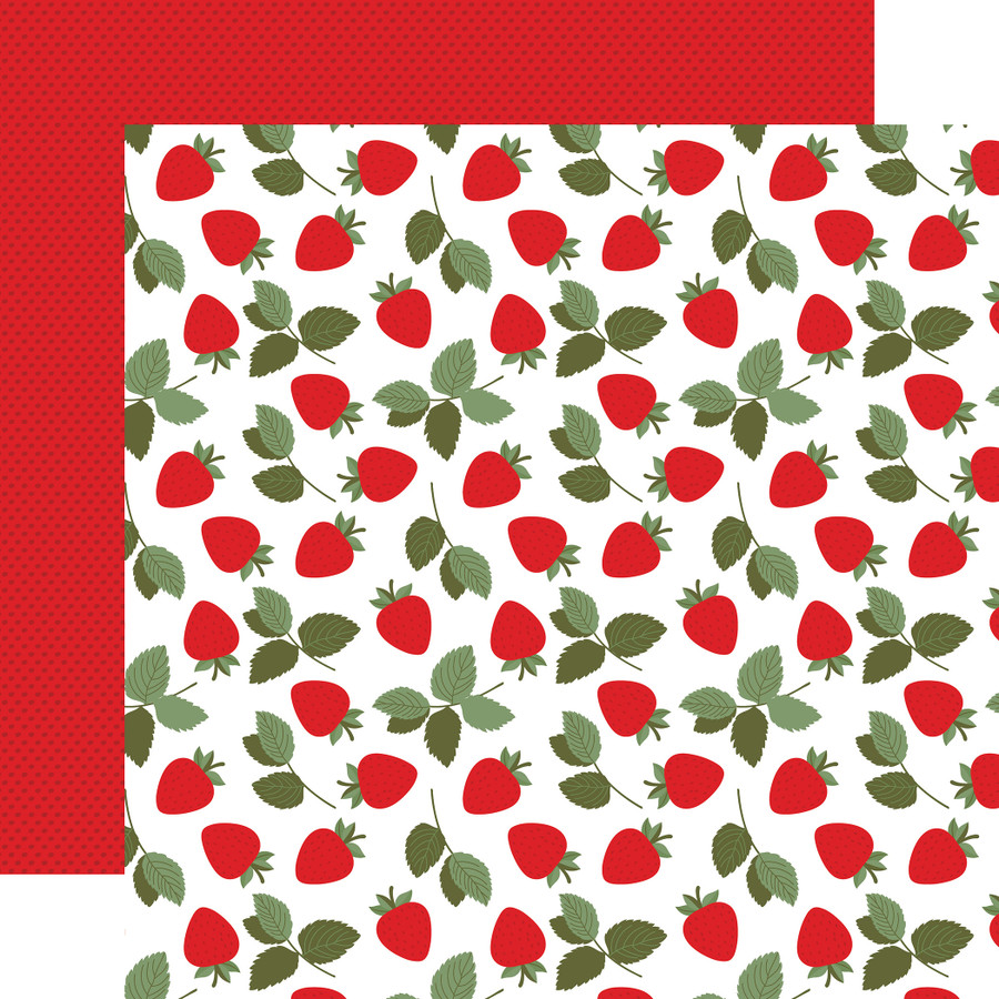 Strawberry Fields: Strawberry Patch 12x12 Patterned Paper