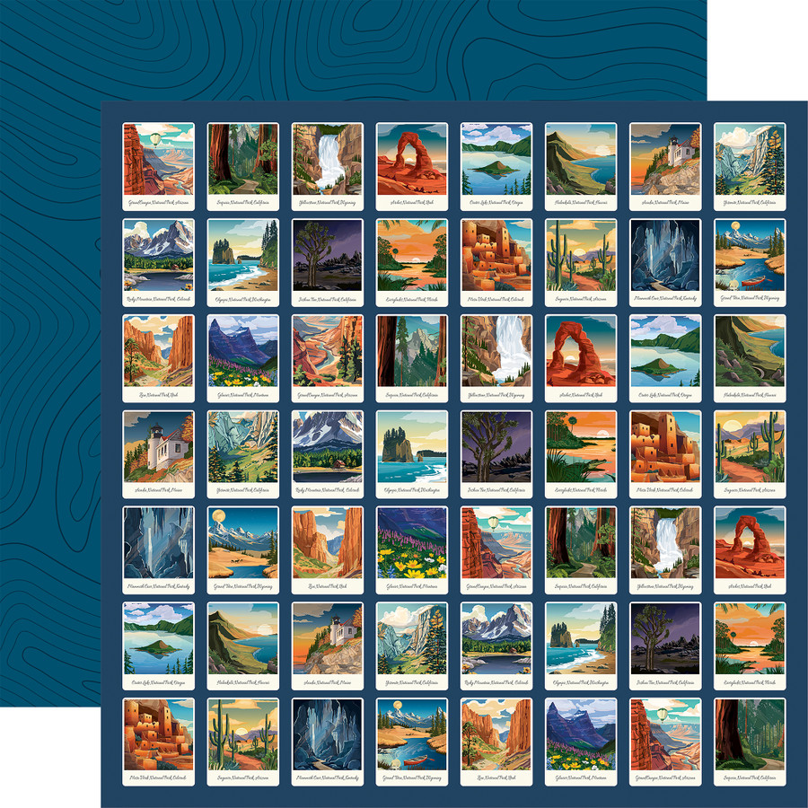 National Parks No. 2: Explore Polaroids 12x12 Patterned Paper