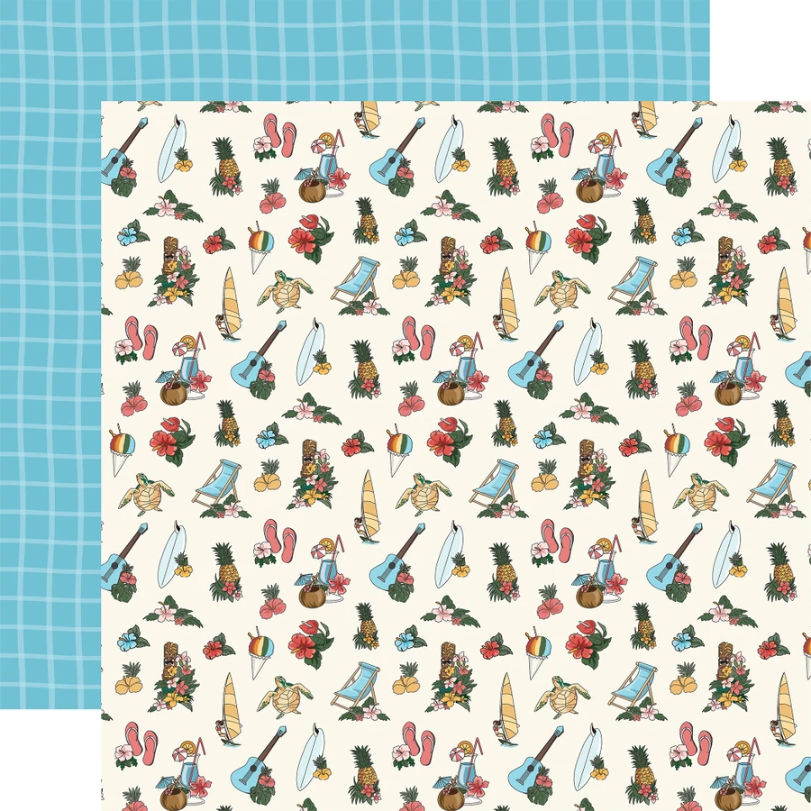 Hawaii: Hawaiian Vibes Icons 12x12 Patterned Paper