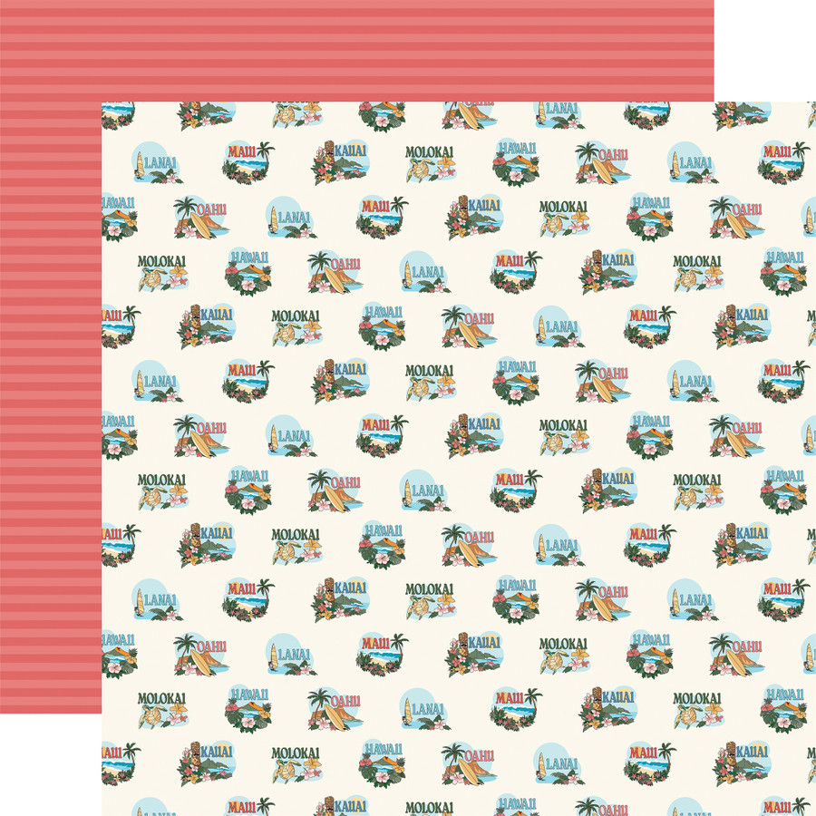 Hawaii: Explore Hawaii 12x12 Patterned Paper