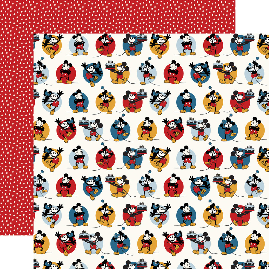 Mouse And Me Birthday: Birthday Icon Circles 12x12 Patterned Paper