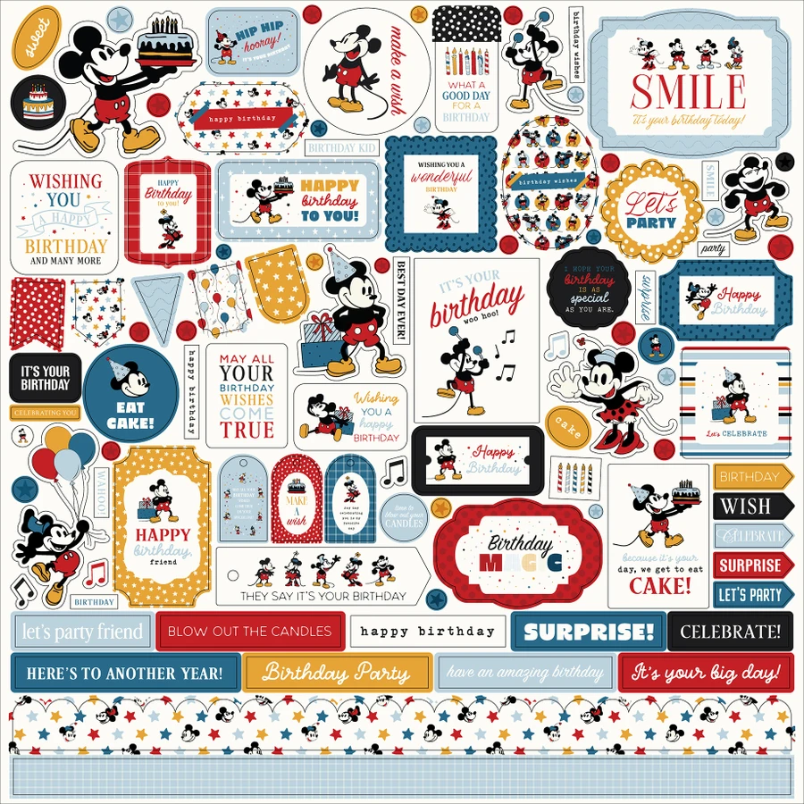 Mouse And Me Birthday Element Sticker