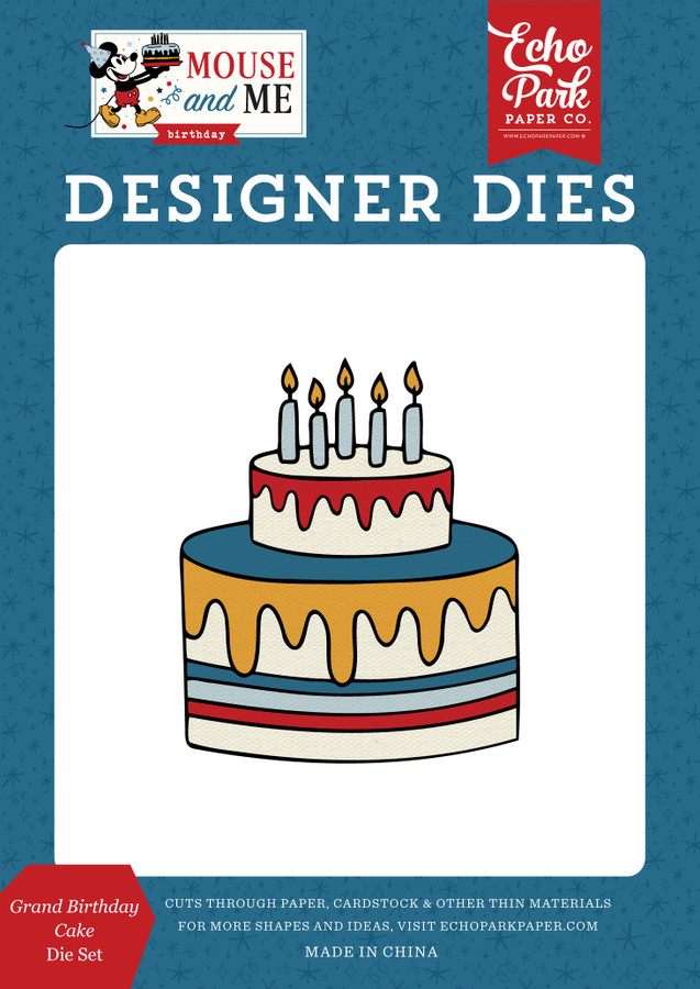 Mouse And Me Birthday: Grand Birthday Cake Medium Die Set