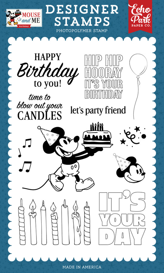 Mouse And Me Birthday: Time For Cake Mouse Stamp Set