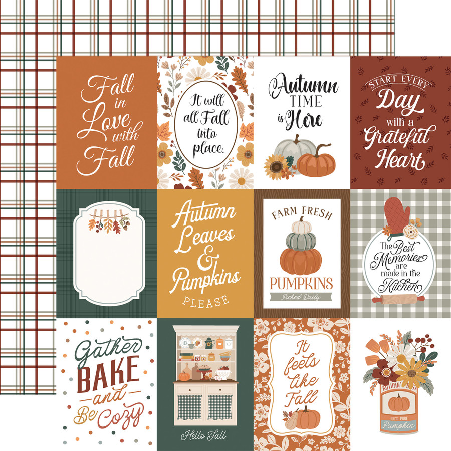 Feels Like Fall: 3x4 Journaling Cards 12x12 Patterned Paper