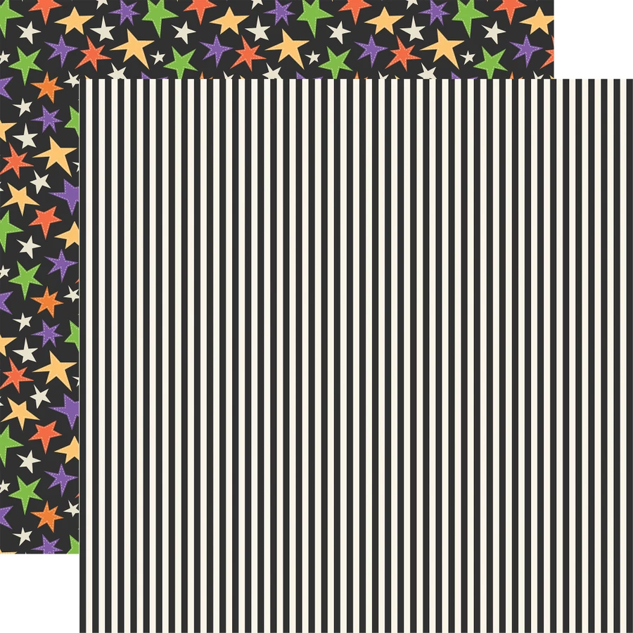 Halloween Parade: Spooky Stripes 12x12 Patterned Paper