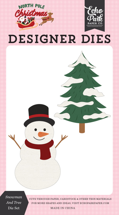 North Pole Christmas: Snowman And Tree Small Die Set