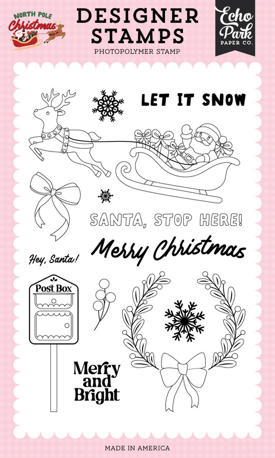 North Pole Christmas: Santa Stop Here Stamp Set