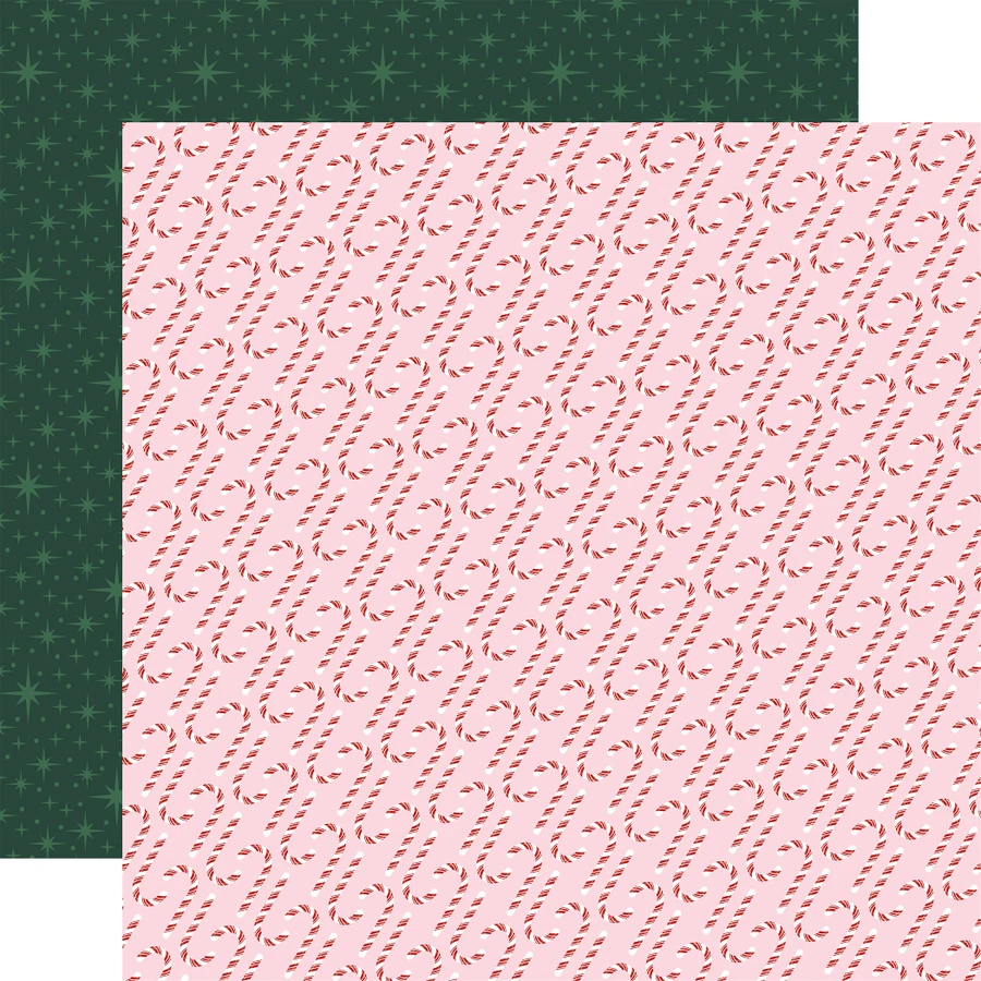 North Pole Christmas: Sweet Candy Canes 12x12 Patterned Paper