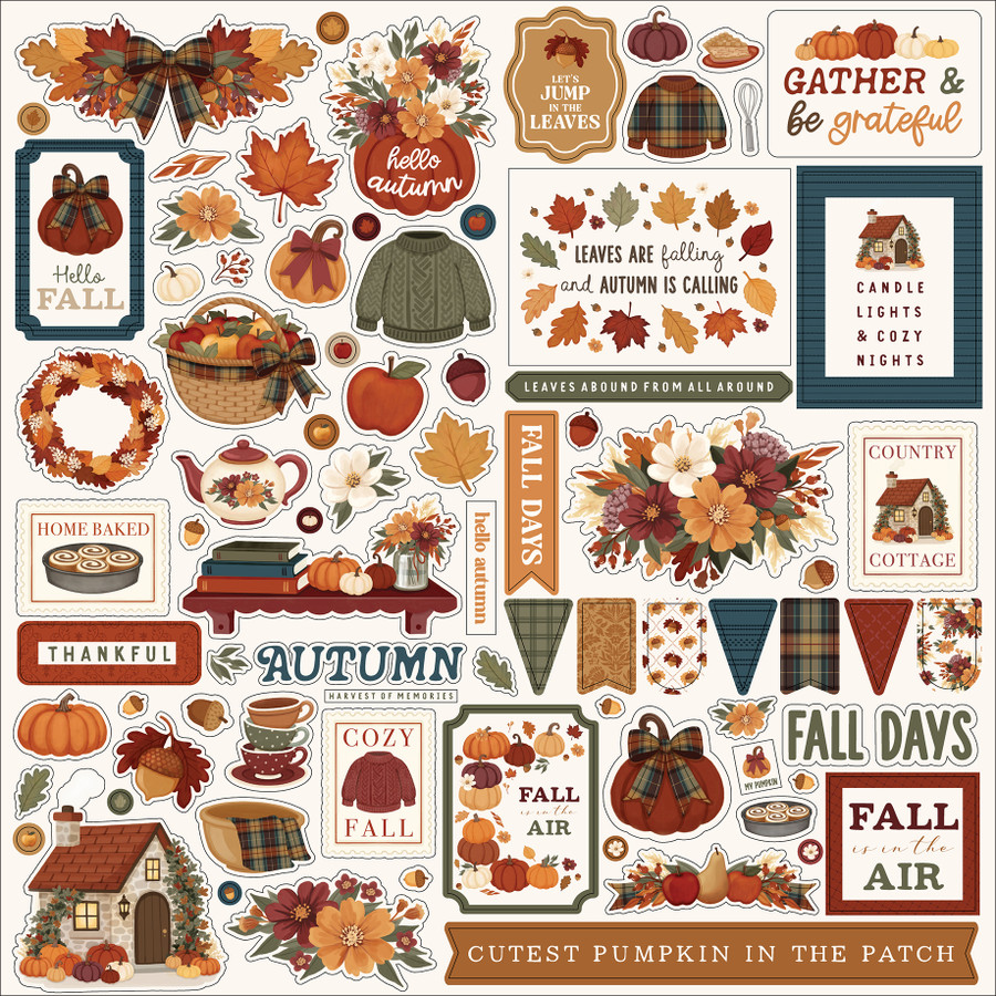Here Comes Autumn Element Sticker