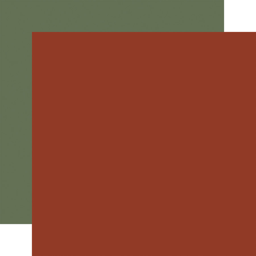 Handmade Halloween: Rust Orange / Green 12x12 Coordinating Solid Paper