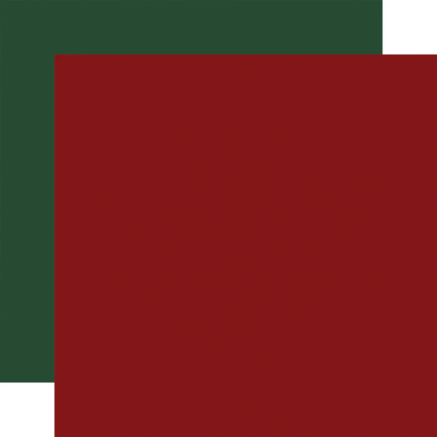 Classic Christmas: Dk. Red / Green 12x12 Coordinating Solid Paper