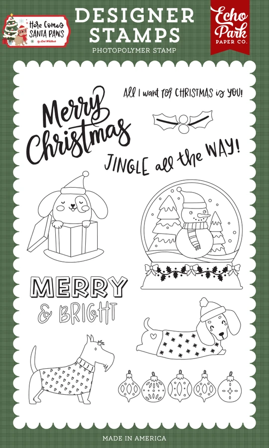 Here Comes Santa Paws: Puppy Present Stamp Set