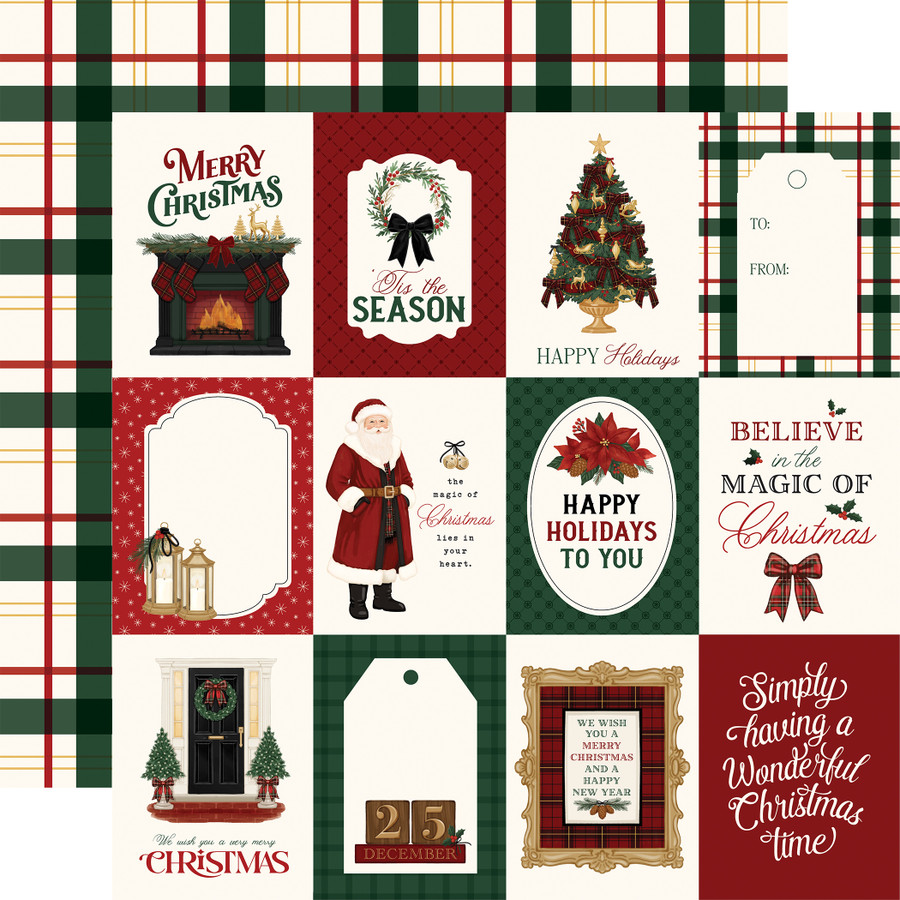 Classic Christmas: 3x4 Journaling Cards 12x12 Patterned Paper