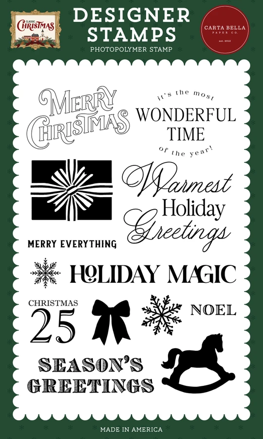 Classic Christmas: Warmest Holiday Greetings Stamp Set