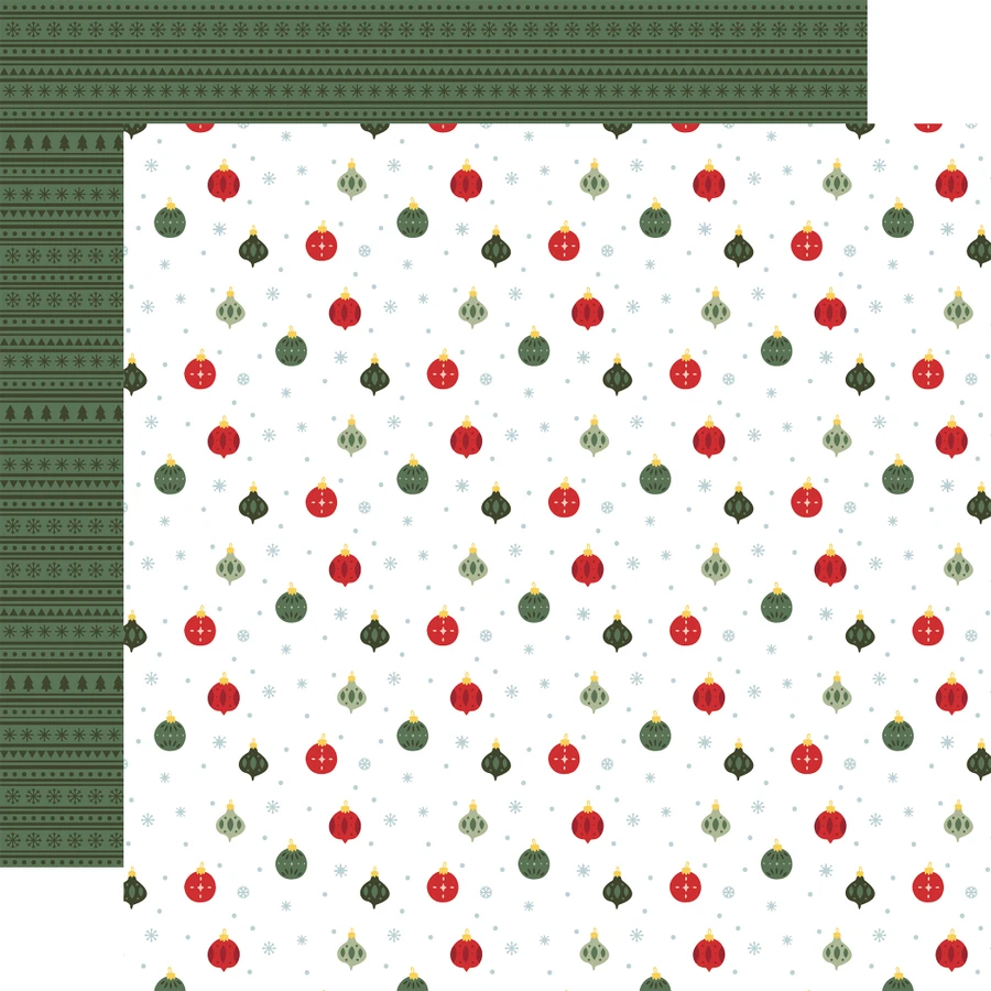 Here Comes Santa Paws: Simple Ornaments 12x12 Patterned Paper