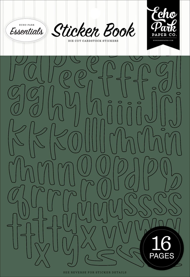 Green Alpha Sticker Book