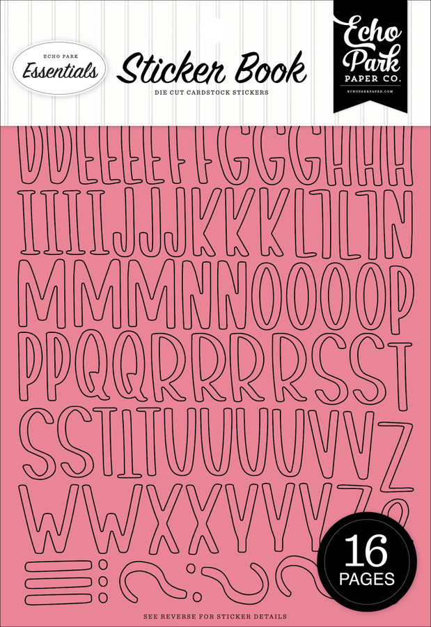 Pink Alpha Sticker Book