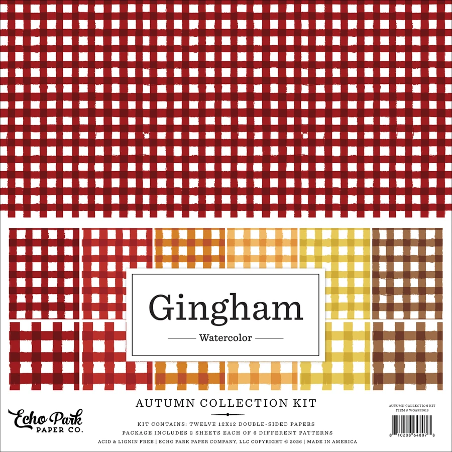 Watercolor Gingham Autumn Collection Kit