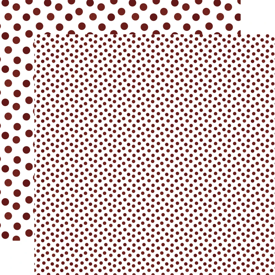 Watercolor Polka Dots Autumn: Burnt Red 12x12 Patterned Paper