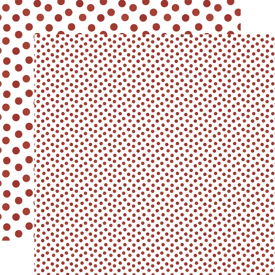 Watercolor Polka Dots Autumn: Red 12x12 Patterned Paper