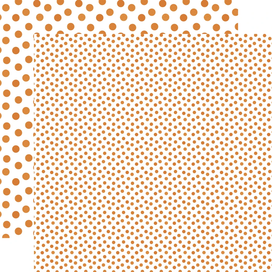 Watercolor Polka Dots Autumn: Rust Orange 12x12 Patterned Paper