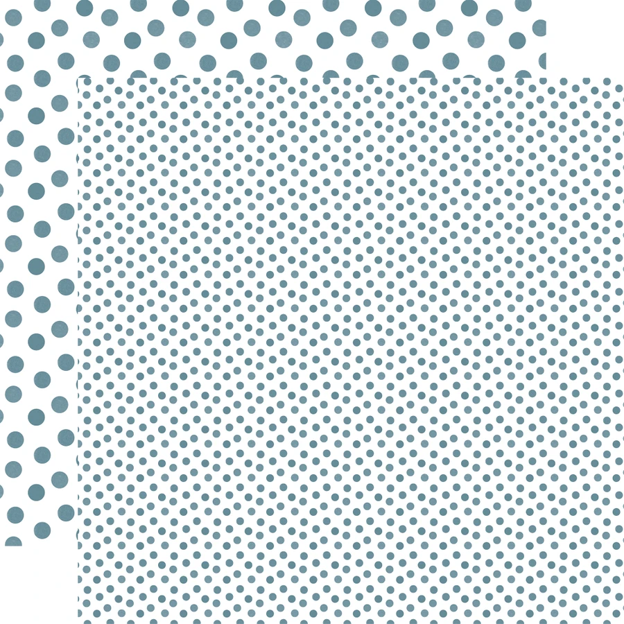 Watercolor Polka Dots Winter: Cornflower 12x12 Patterned Paper