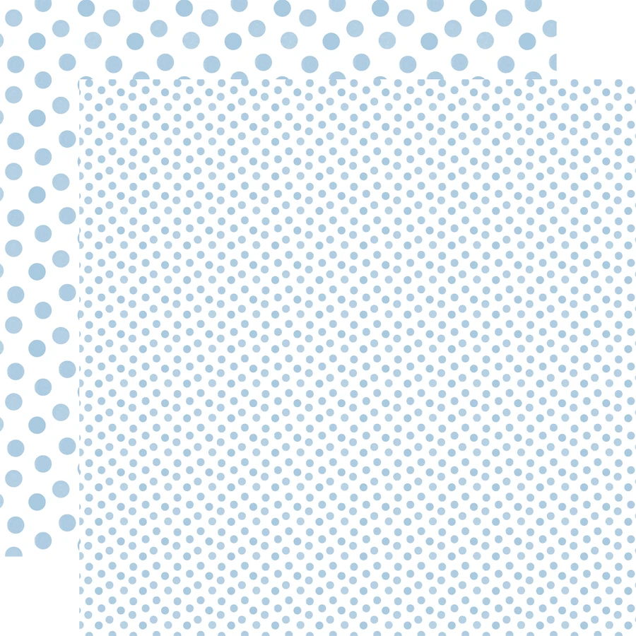 Watercolor Polka Dots Winter: Powder 12x12 Patterned Paper