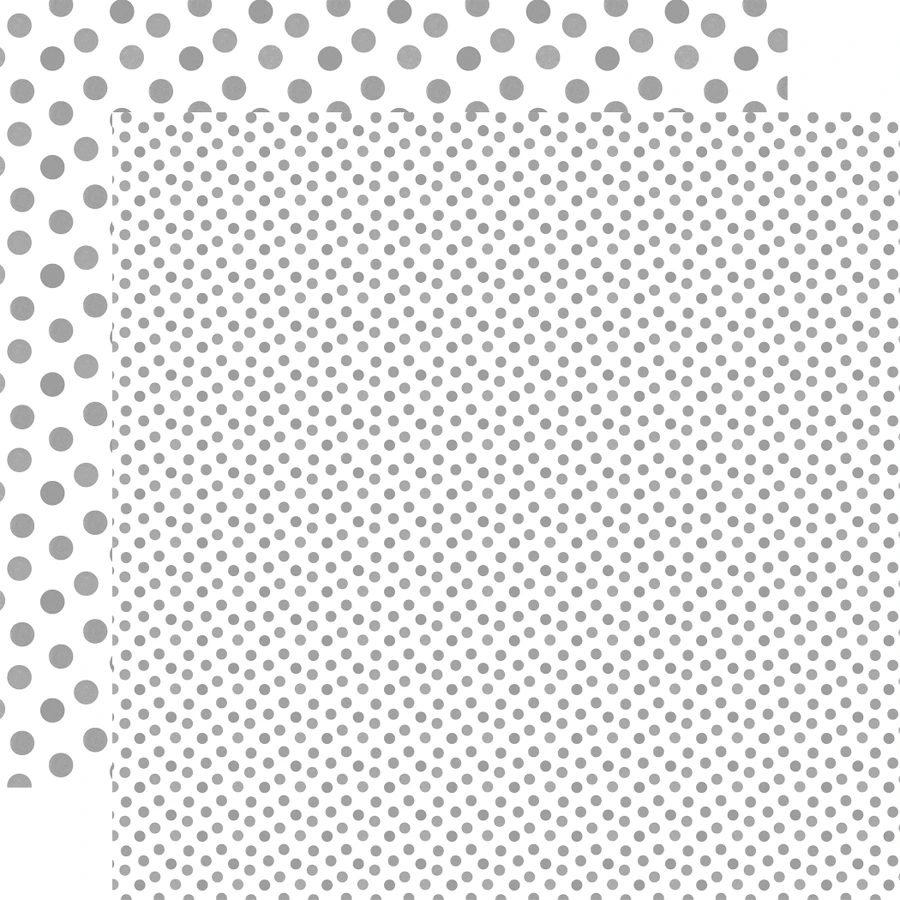 Watercolor Polka Dots Winter: Light Gray 12x12 Patterned Paper