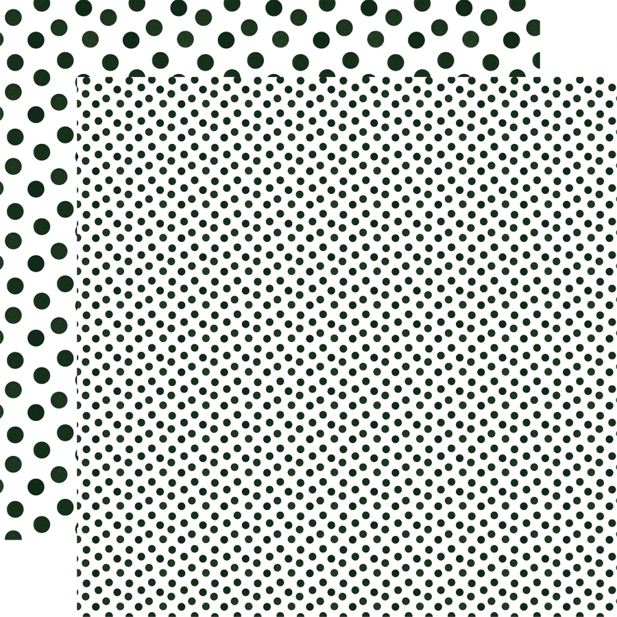 Watercolor Polka Dots Christmas: Forest 12x12 Patterned Paper