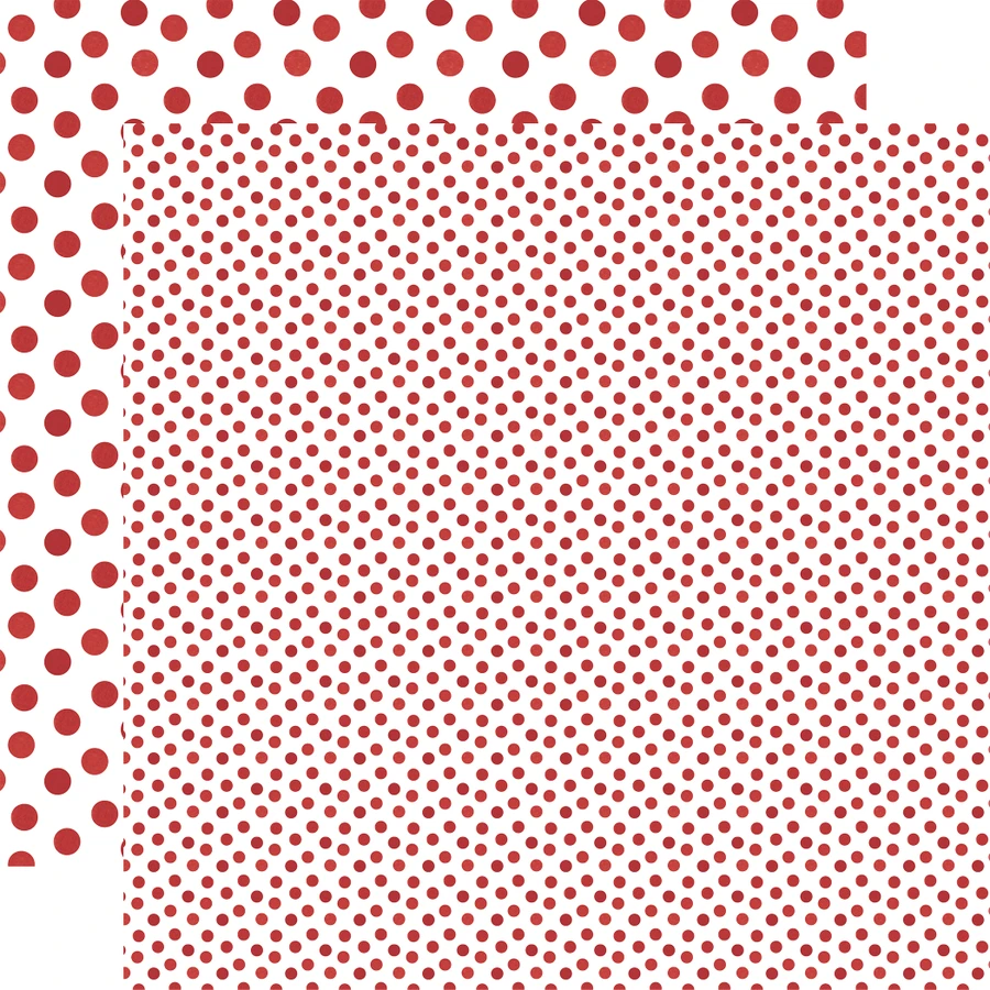 Watercolor Polka Dots Christmas: Dusty Red 12x12 Patterned Paper