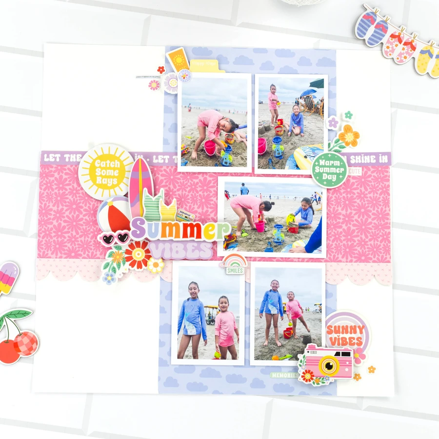 Our Groovy Summer Photo Heavy Layout Digital Instructions