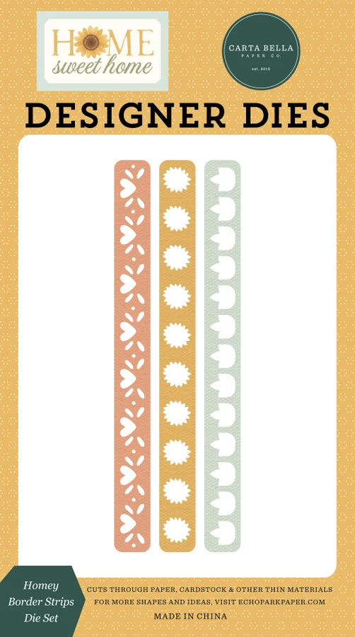 Home Sweet Home: Homey Border Strips Small Die Set