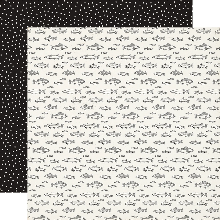 Great Outdoors: Gone Fishing 12x12 Patterned Paper