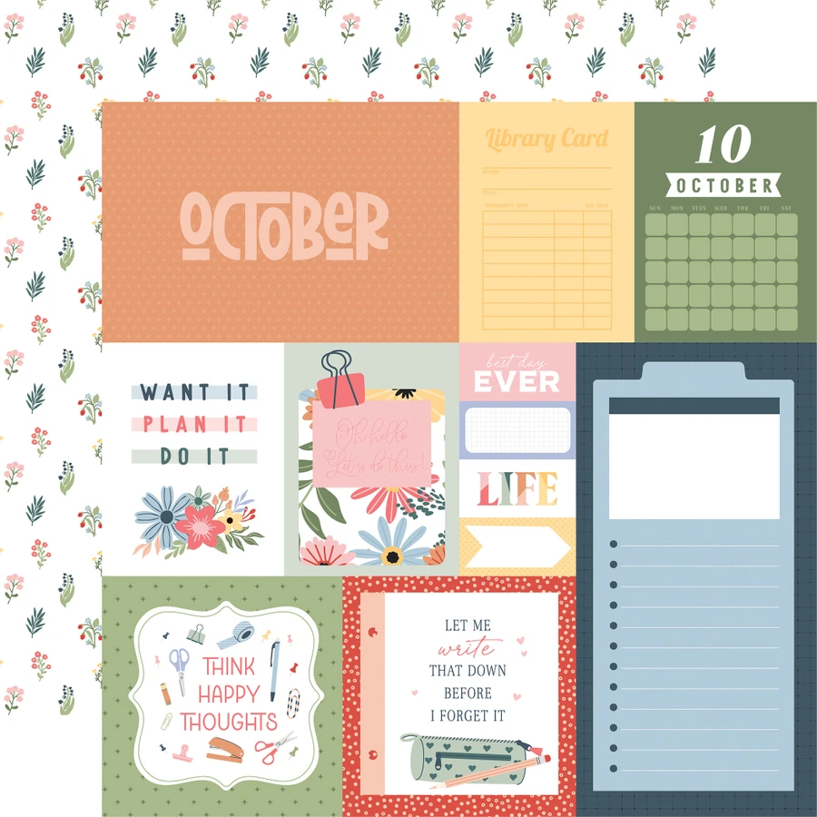 One Day At A Time: October 12x12 Patterned Paper