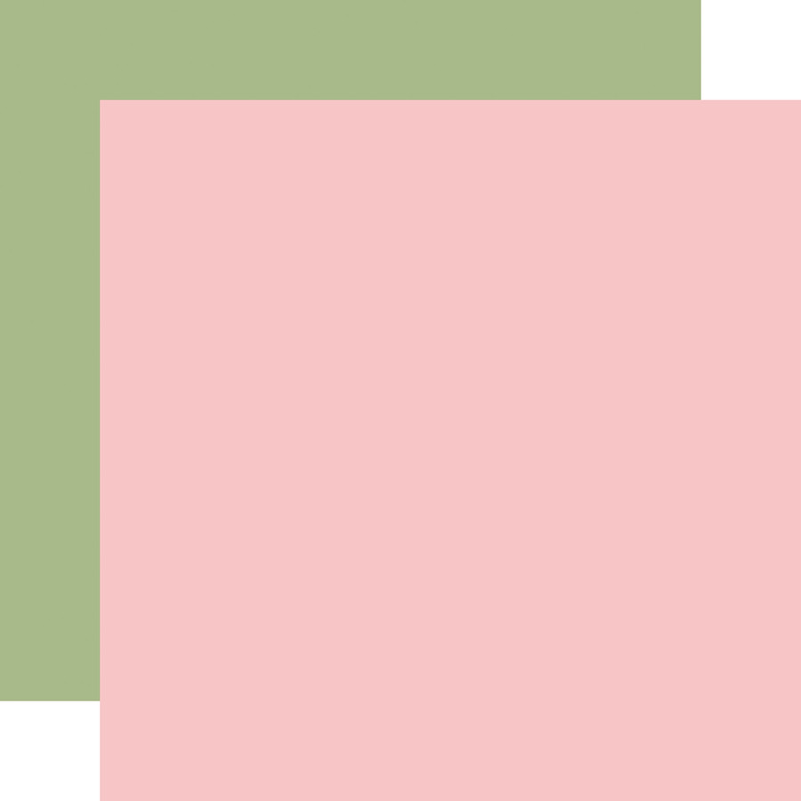 One Day At A Time: Pink / Green 12x12 Coordinating Solid Paper