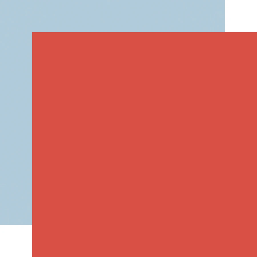 One Day At A Time: Red / Blue 12x12 Coordinating Solid Paper