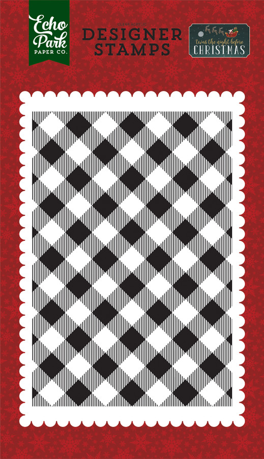 Twas The Night Before Christmas: Holiday Buffalo Plaid A2 Background Stamp