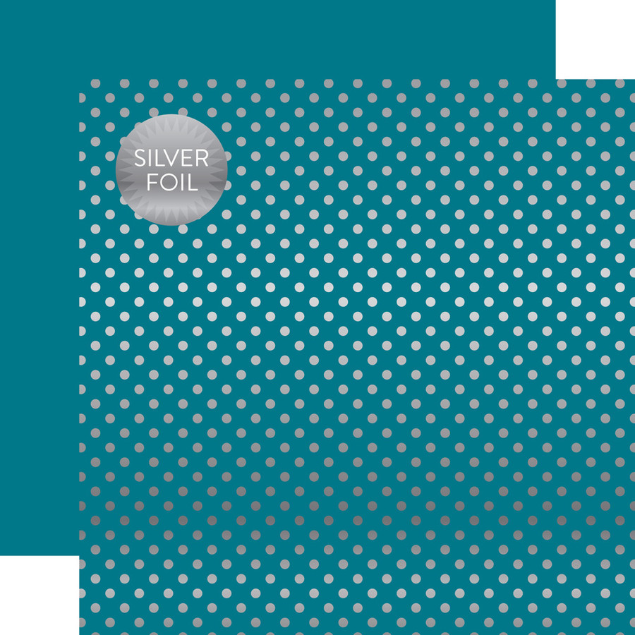 Silver Foil Blue 12x12 Patterned Paper