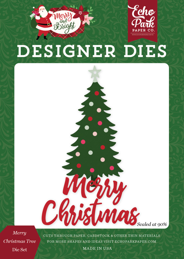 Merry & Bright: Merry Christmas Tree Medium Die Set