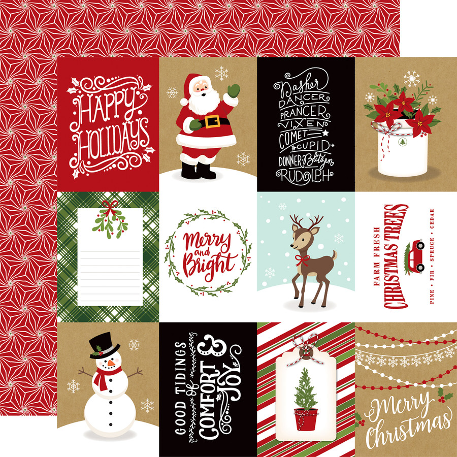 Celebrate Christmas: 3x4 Journaling Cards 12x12 Patterned Paper